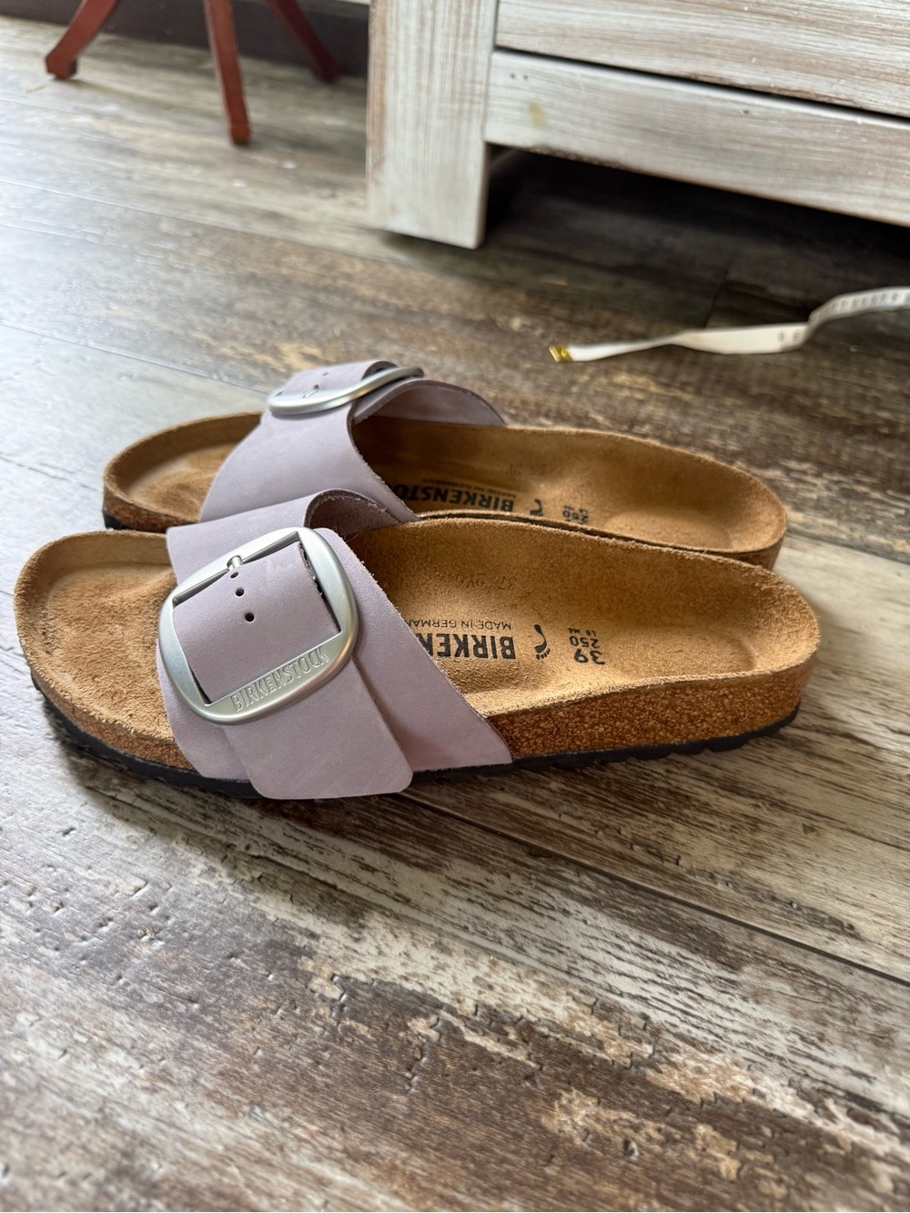 Birkenstock Madrid Big Buckle nubuck Leather (lilac) 39